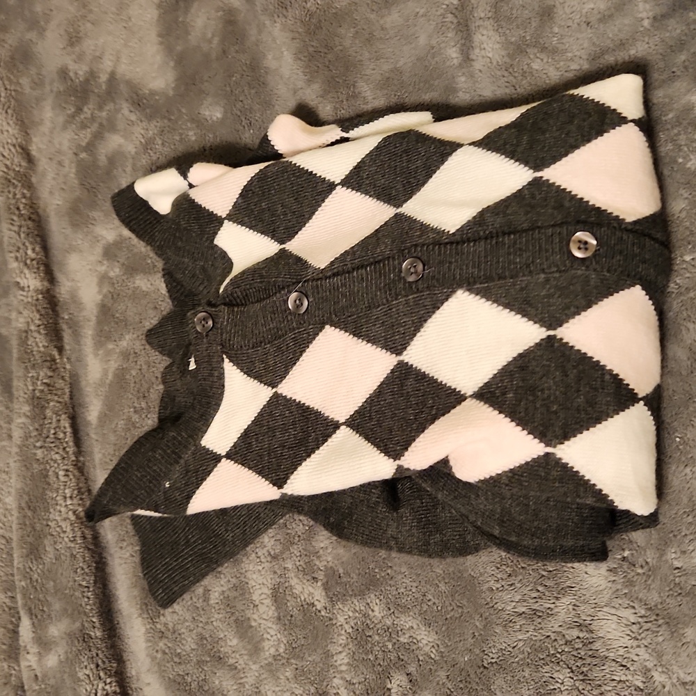EUC Croft Borrow Argyle Crewneck Cardigan size L